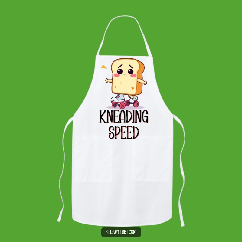 Funny Bread Roller Skates Apron - Hilarious Kitchen Wear for Clumsy Cooks