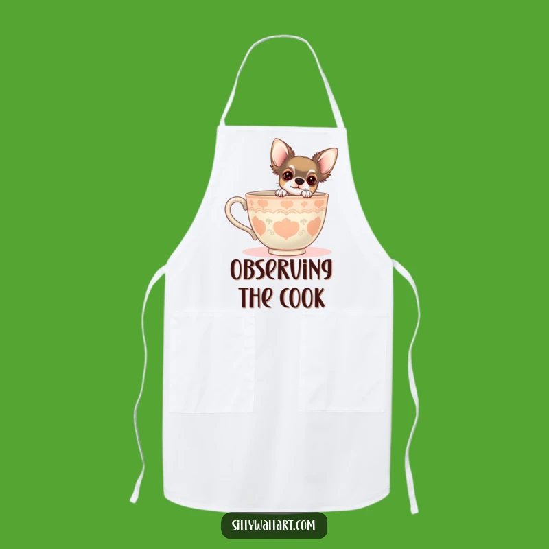 Funny Chihuahua Teacup Apron: Kitchen Charm, Perfect Funny Gift