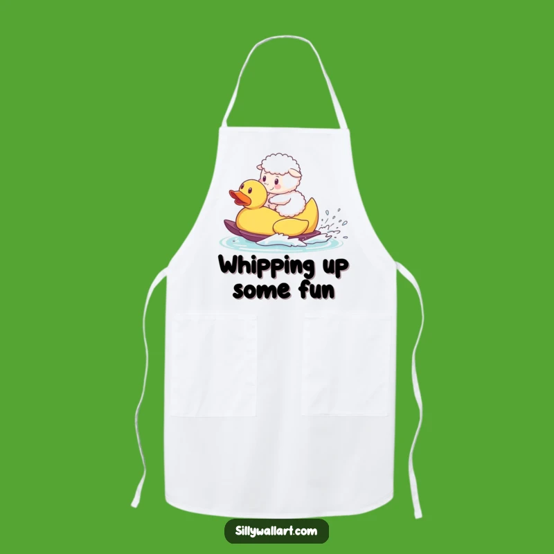 Funny Sheep Waterski Apron: Hilarious Kitchen Wear for Farm Foodies