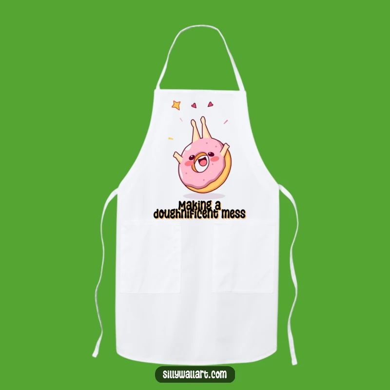 Funny Cheerful Donut Somersault Apron - Hilarious Kitchen Wear for Baking Fun