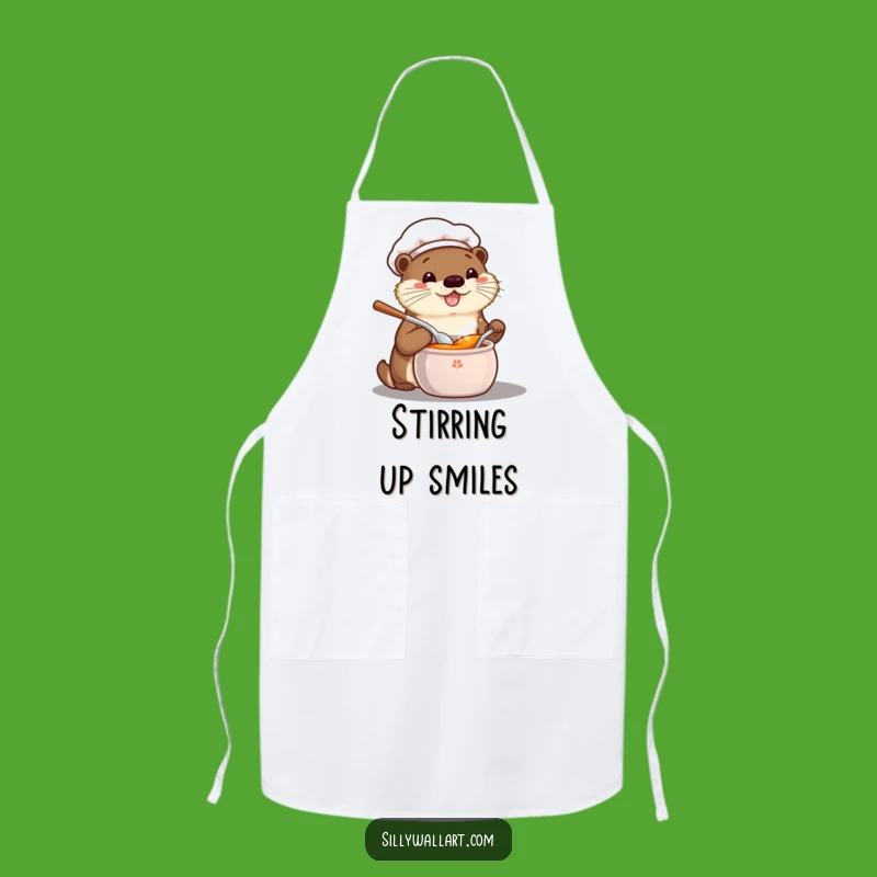 Funny Otter Chef Apron: Cook with Joy and Kawaii Flair