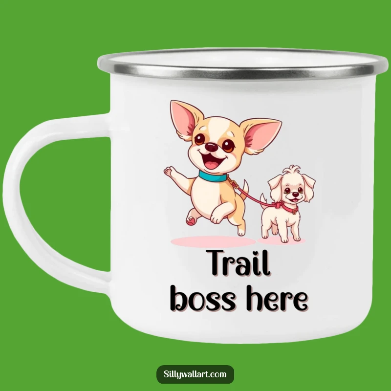 Funny Dog Parade Camping Mug: Sip Your Adventure with Pup Pals