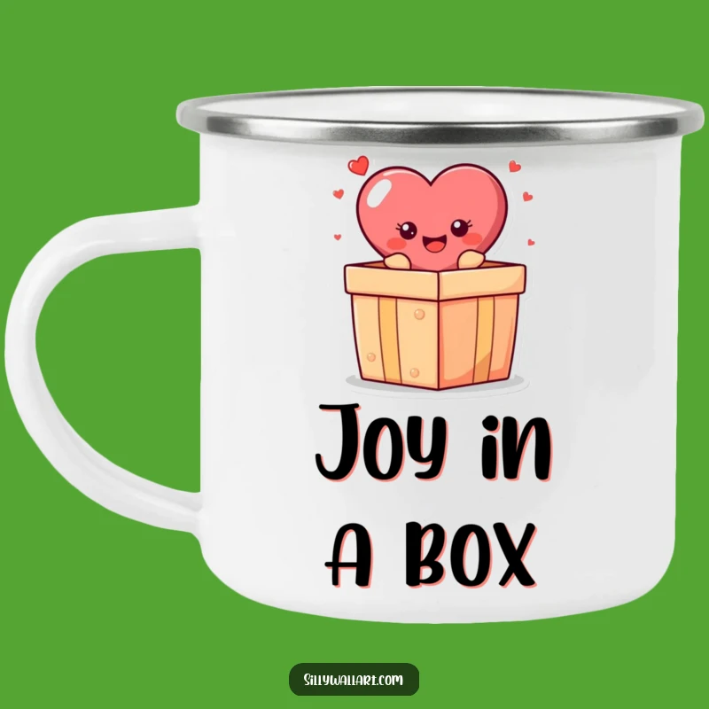 Funny Heart Gift Camping Mug - Share Joy on Your Adventures