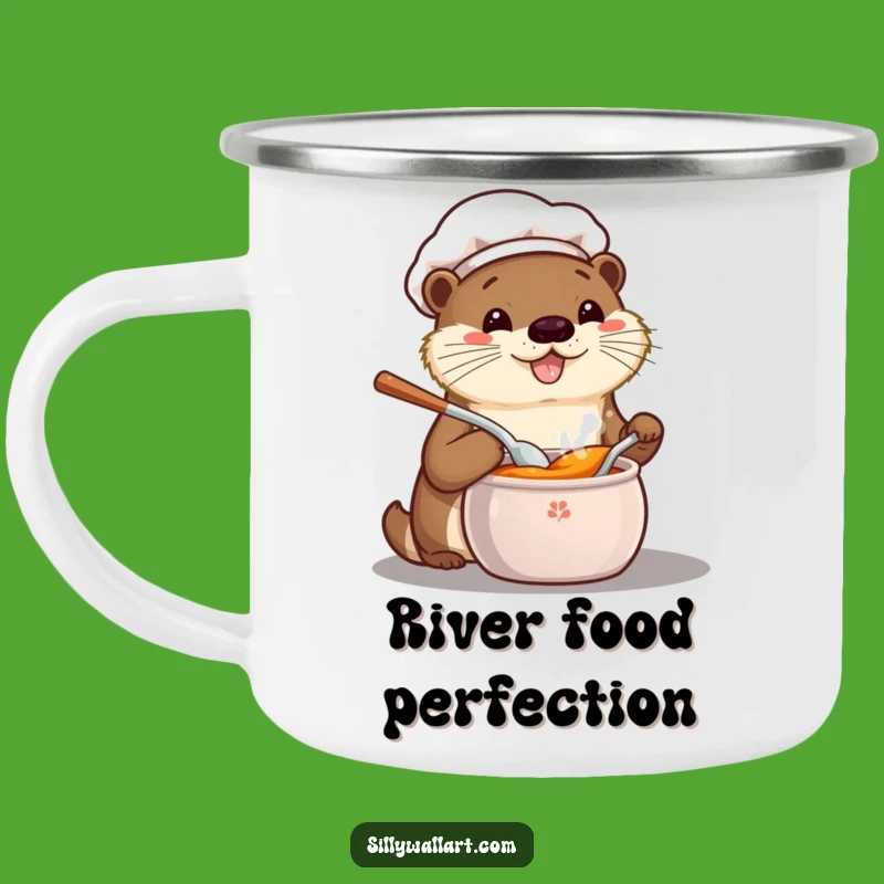Funny Otter Chef Camping Mug: Taste Adventure with Kawaii Kitchenware