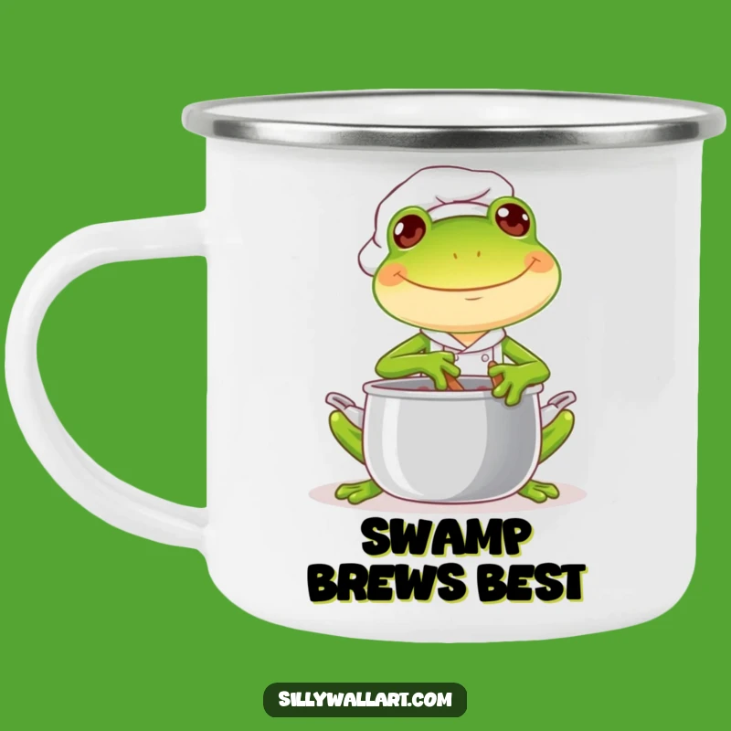 Funny Frog Chef Camping Mug: Stir Adventure with Joyful Kitchenware