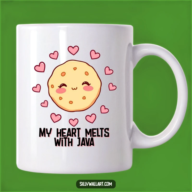 Funny Blushing Cookie Hearts Mug - Hilarious Sweet Gift for Someone You Adore