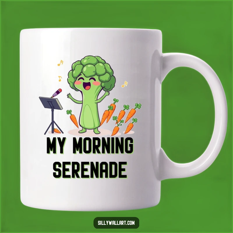 Funny Broccoli Conductor Mug: Hilarious Veggie Orchestra Gift for Music Lovers