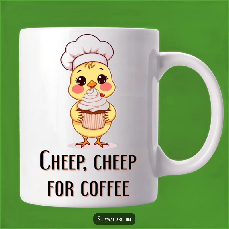Funny Chick Chef Mug: Sweet Cupcake Design, Perfect Baker Gift!