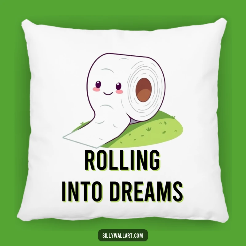 Funny Toilet Paper Roll Pillow: Cozy Comfort with a Hilarious Downhill Friend