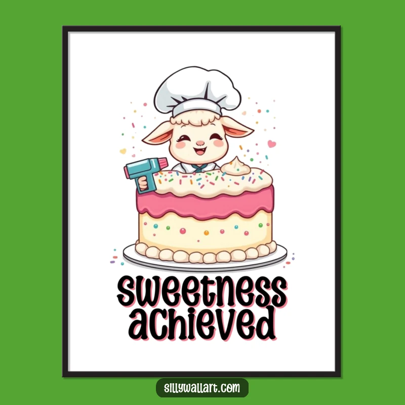 Funny Lamb Chef Digital Art: Instant Giggling Download for Baking Decor