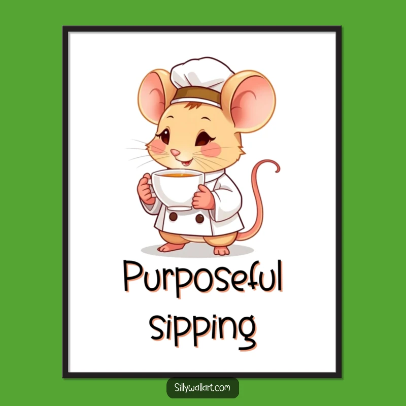 Funny Mouse Chef Digital Art: Instant Download for Focused Decor