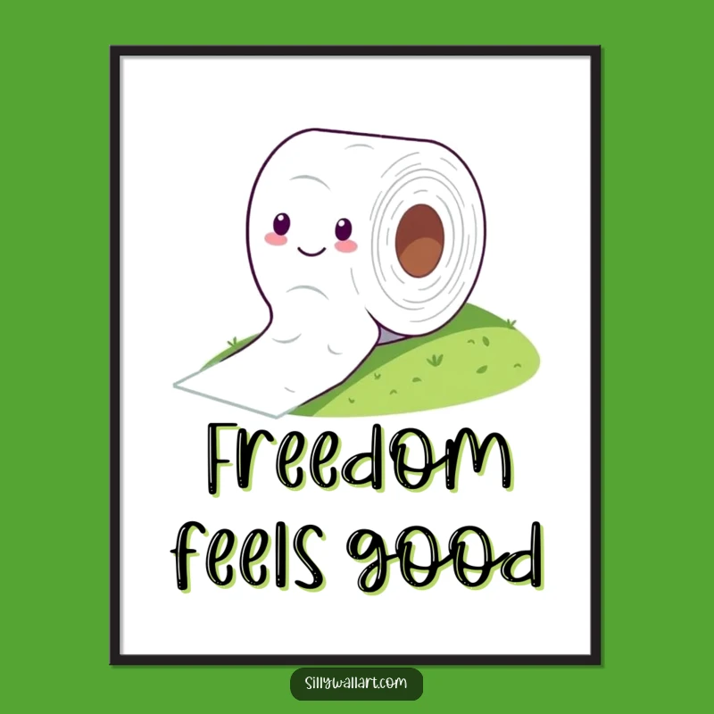 Funny Toilet Paper Roll Digital Art: Hilarious Wall Decor for a Giggle