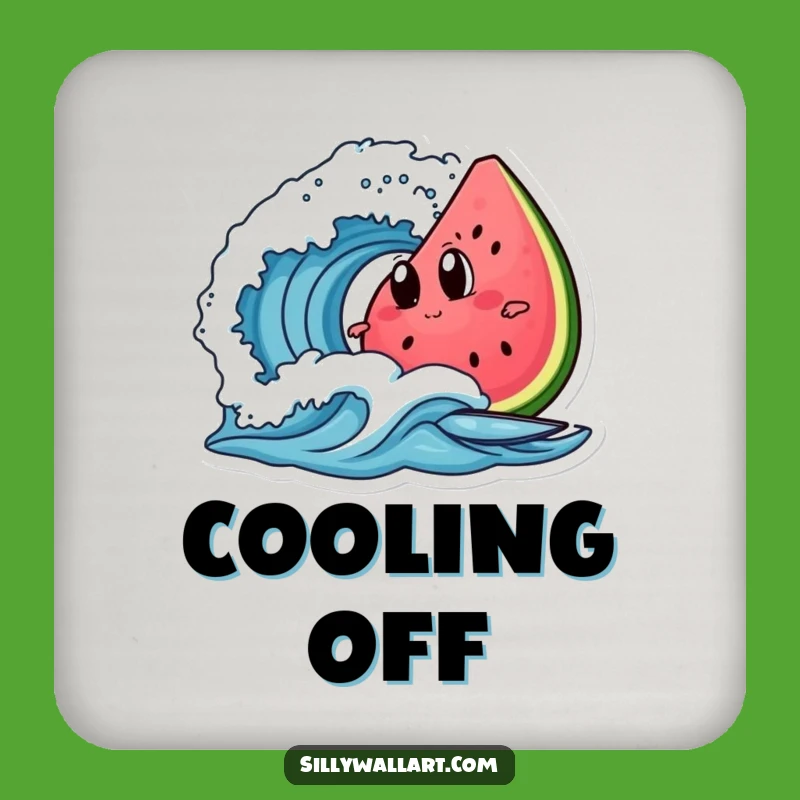 Funny Watermelon Surf Coaster - Hilarious Protection for Your Surfaces