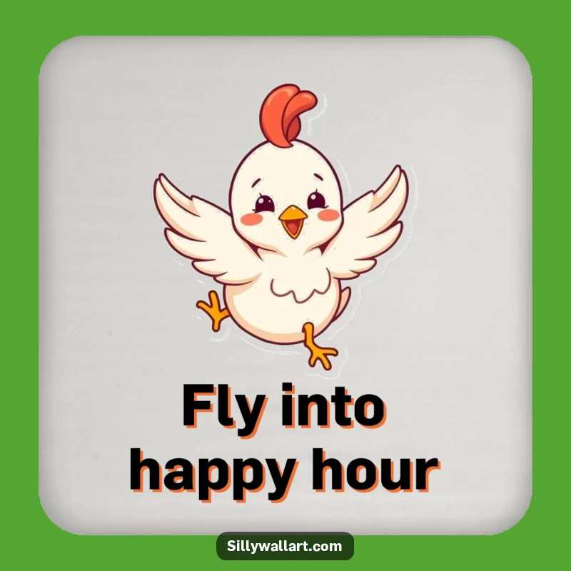 Funny Rubber Chicken Coaster Set: Protect Surfaces with Hilarious Art