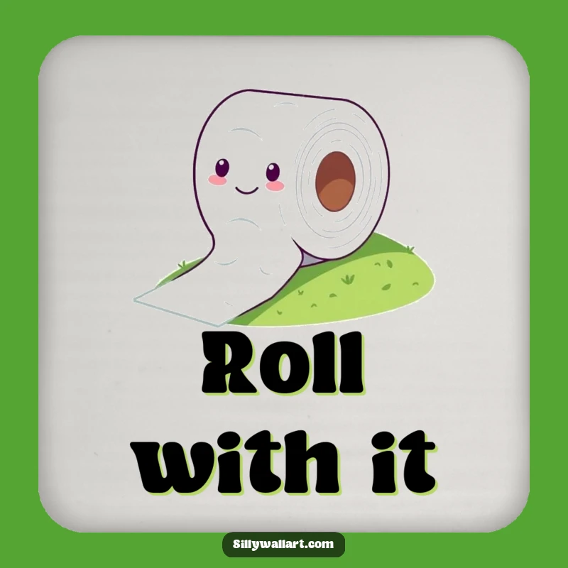 Funny Toilet Paper Roll Coaster Set: Protect Surfaces with Hilarious Art