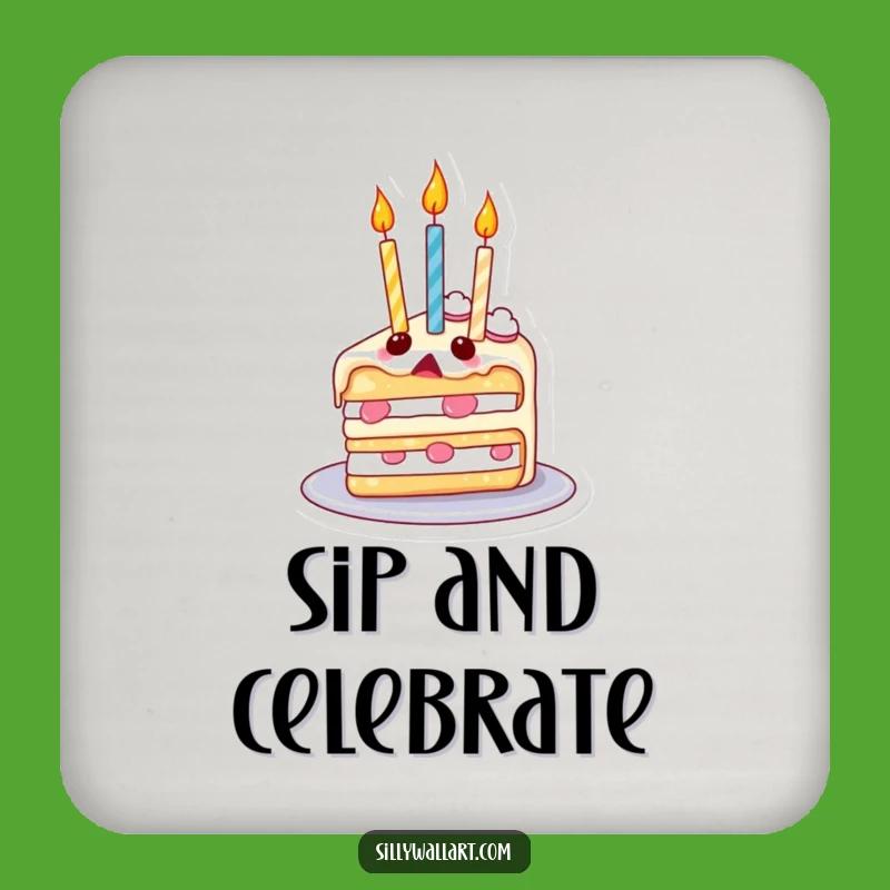 Funny Surprised Cake Candles Balloon Coaster - Protect Surfaces Sweetness