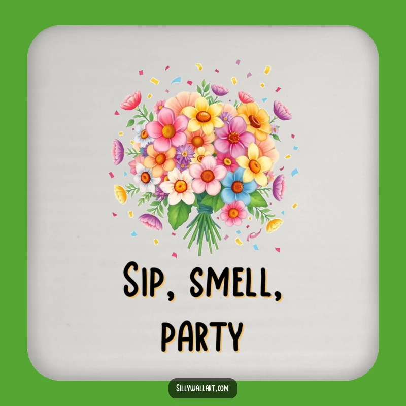 Funny Flower Confetti Coaster - Add a Festive Touch to Your Table