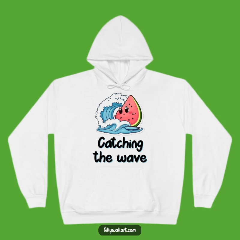 Funny Watermelon Surf Hoodie - Cozy & Hilarious Beach Apparel for Summer Fun