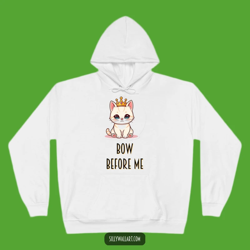 Cozy Royal Cat Hoodie: Majestic Feline Comfort Wear, Hilarious Pet Gift