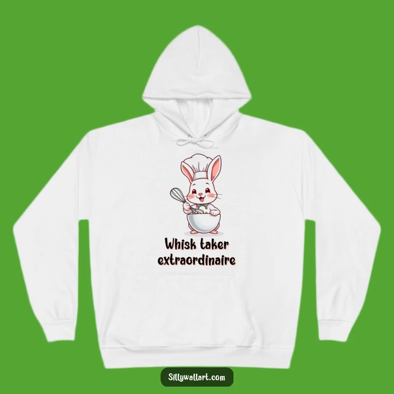 Funny Bunny Chef Hoodie: Cozy Whisking Design, Perfect Warm Gift!
