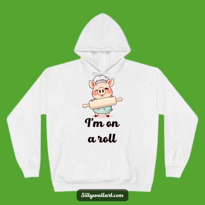 Funny Pig Chef Hoodie: Winking Baker, Perfect Cozy Gift!