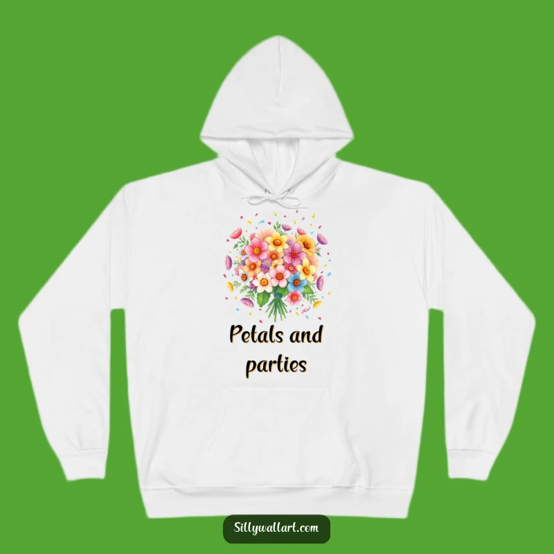 Funny Flower Confetti Hoodie - Cozy & Festive Gift for Fun Lovers