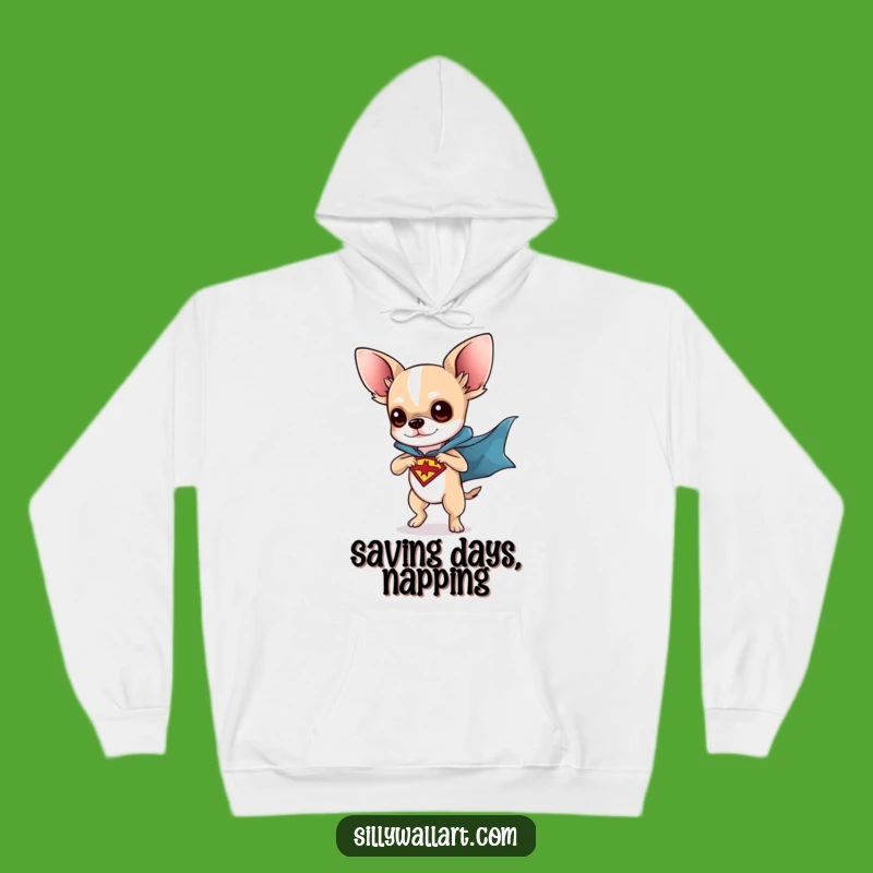 Funny Chihuahua Superhero Hoodie: Cozy Canine Avenger Gear, Perfect Gift