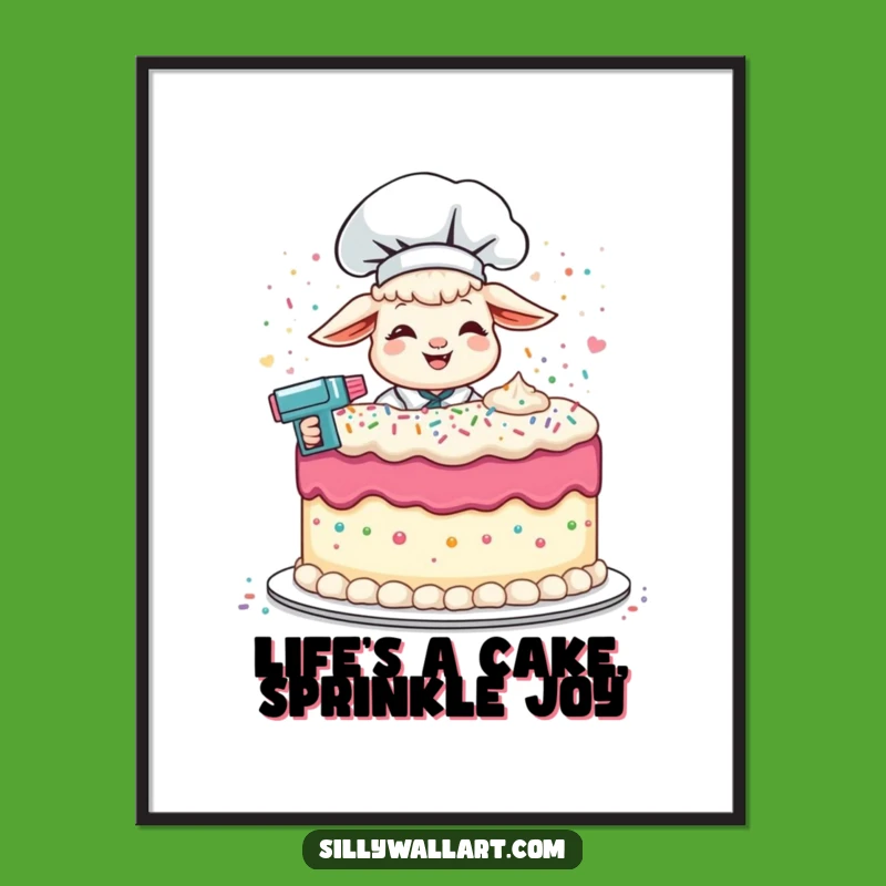 Free Printable Lamb Chef Wall Art - Playful & Funny Downloadable Decor for Any Room