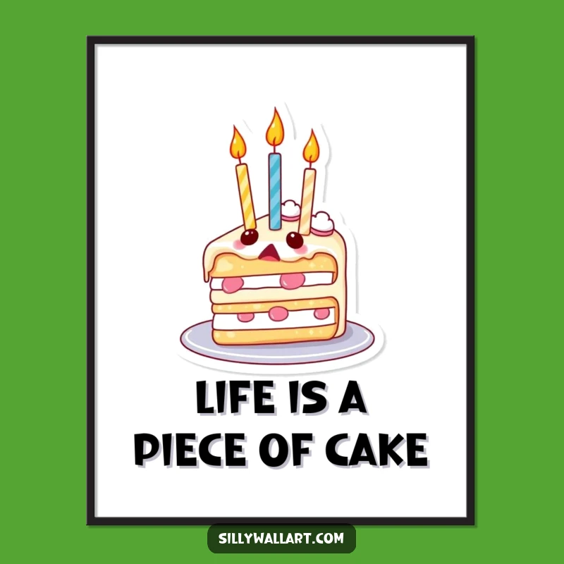 Free Printable Wall Art: Cake Balloons - Funny Downloadable Decor