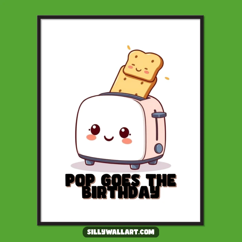 Funny Free Printable Wall Art: Toaster Toast Launch - Quirky Downloadable Decor Gift