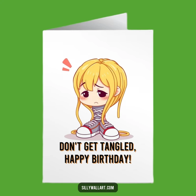 Free Printable Spaghetti Birthday Card: Confused Noodle Funny Downloadable Gift for Pasta Lovers