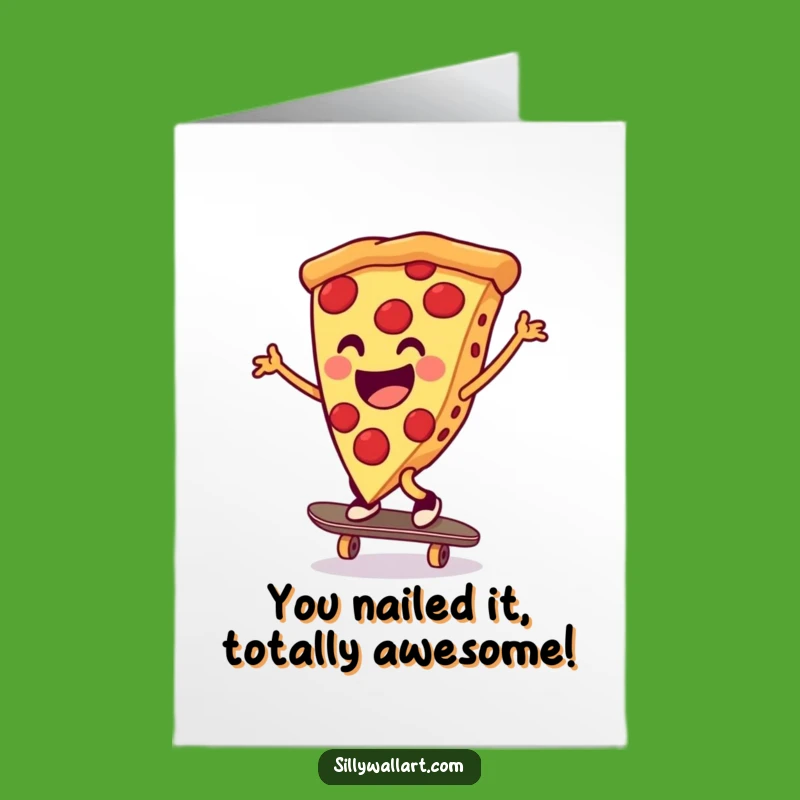 Free Printable Pizza Cartwheel Congrats Card: Hilarious Downloadable Celebration