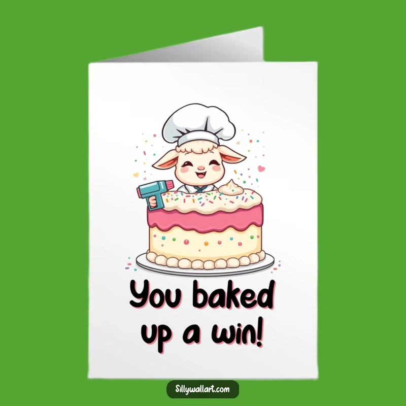 Free Printable Lamb Chef Congrats Card - Sweet & Funny Downloadable Celebration!