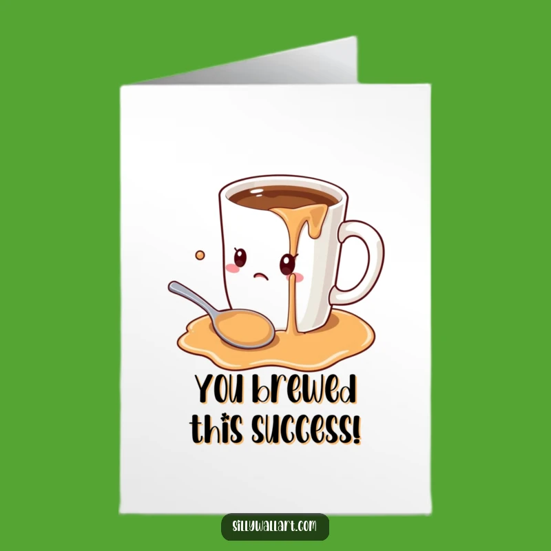 Free Printable Coffee Mug Congrats Card: Overflowing Joy Downloadable