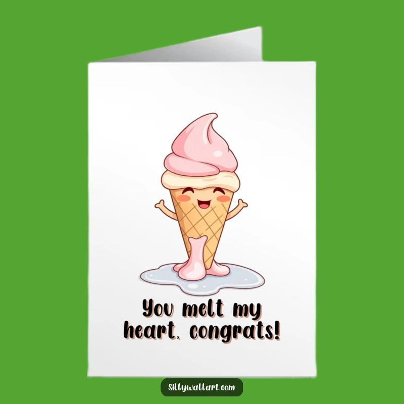 Free Printable Congrats Card: Melting Ice Cream for a Funny DIY Gift