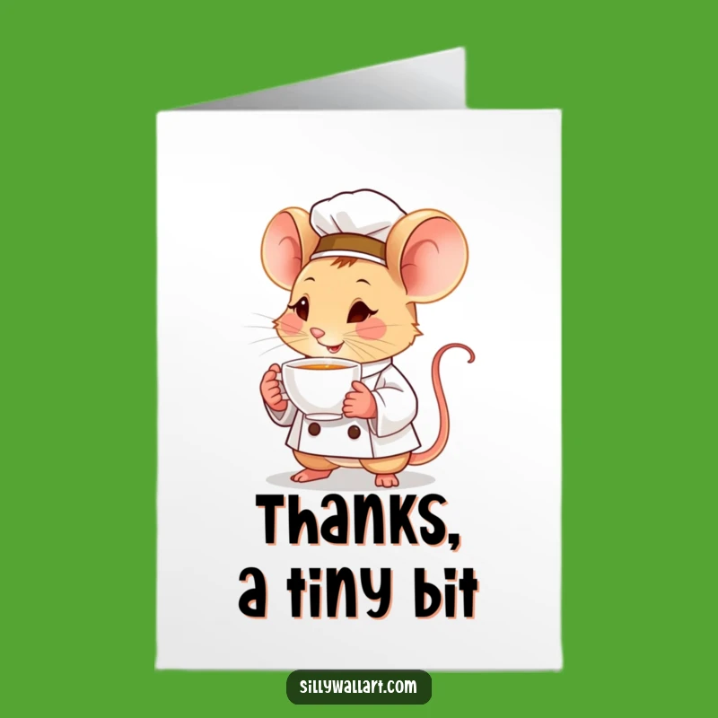 Free Printable Mouse Chef Thank You Card - Warm & Funny Downloadable Gratitude!