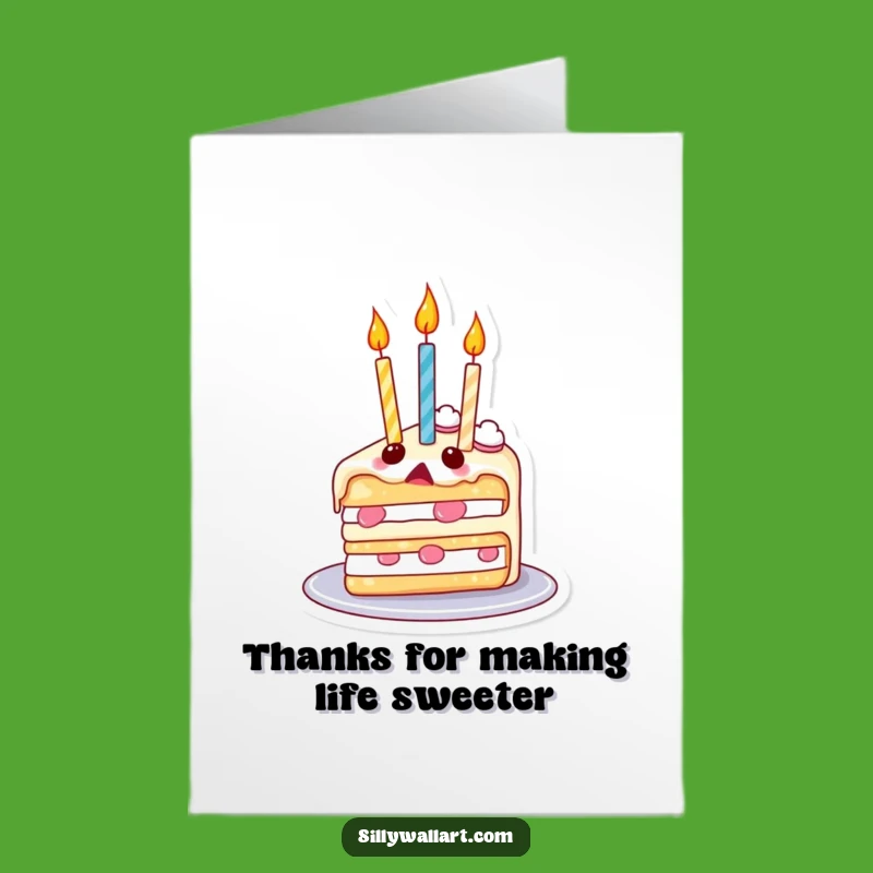 Free Printable Thank You Card: Cake Balloons - Humorous Downloadable Gift