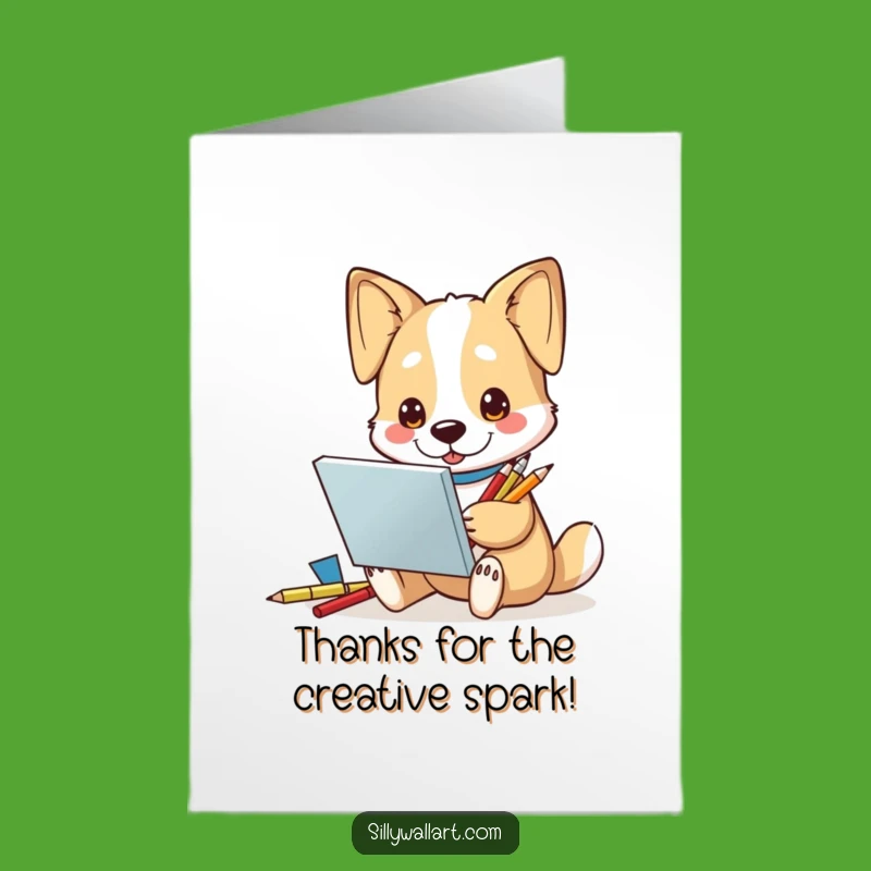Free Printable Dog Artist Thank You Card: Pawsitively Grateful & Funny!