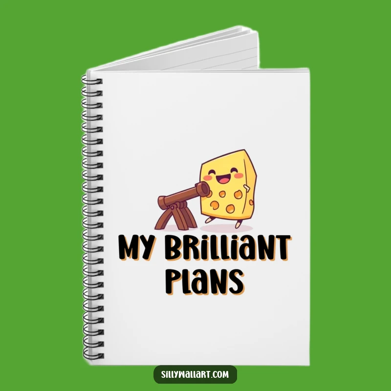 Funny Cheese Catapult Notebook: Grinning Cheese Journal, Ideas Gift