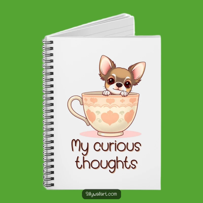 Funny Chihuahua Teacup Notebook: Jot Down Thoughts, Gift for Dog Lovers