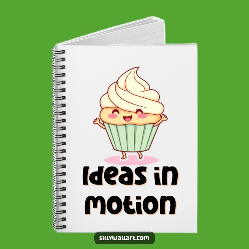 Funny Dancing Cupcake Notebook - Jot Down Sweet & Happy Ideas