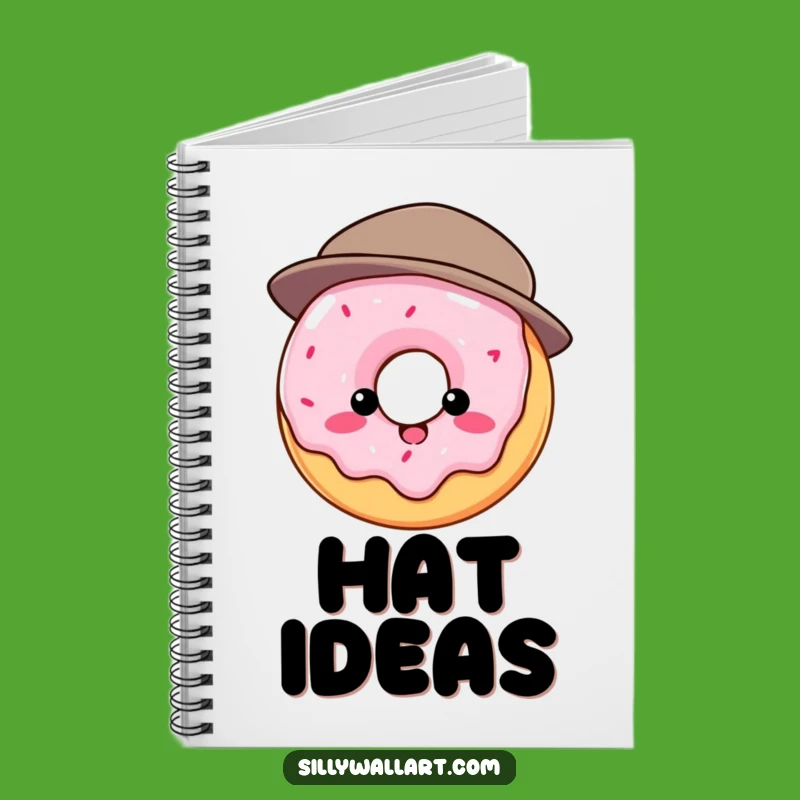 Funny Donut Notebook: Hat struggle, perfect for jotting down hilariously absurd ideas.
