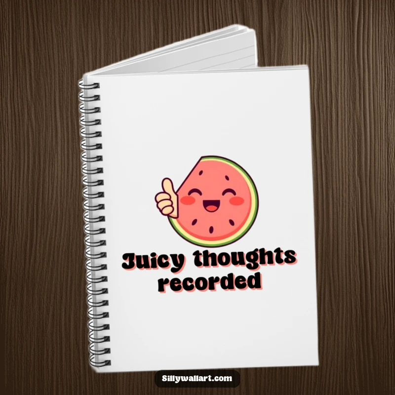 Funny notebook: A delighted watermelon slice giving a thumbs up, inspiring positive and creative note-taking.