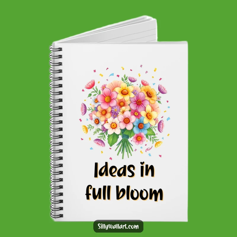 Funny Flower Confetti Notebook - Jot Down Joyful & Festive Ideas