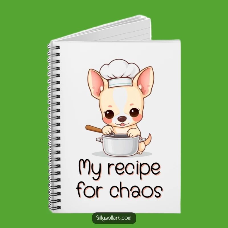 Funny Chihuahua Chef Notebook: Jot Down Recipes, Gift for Foodies