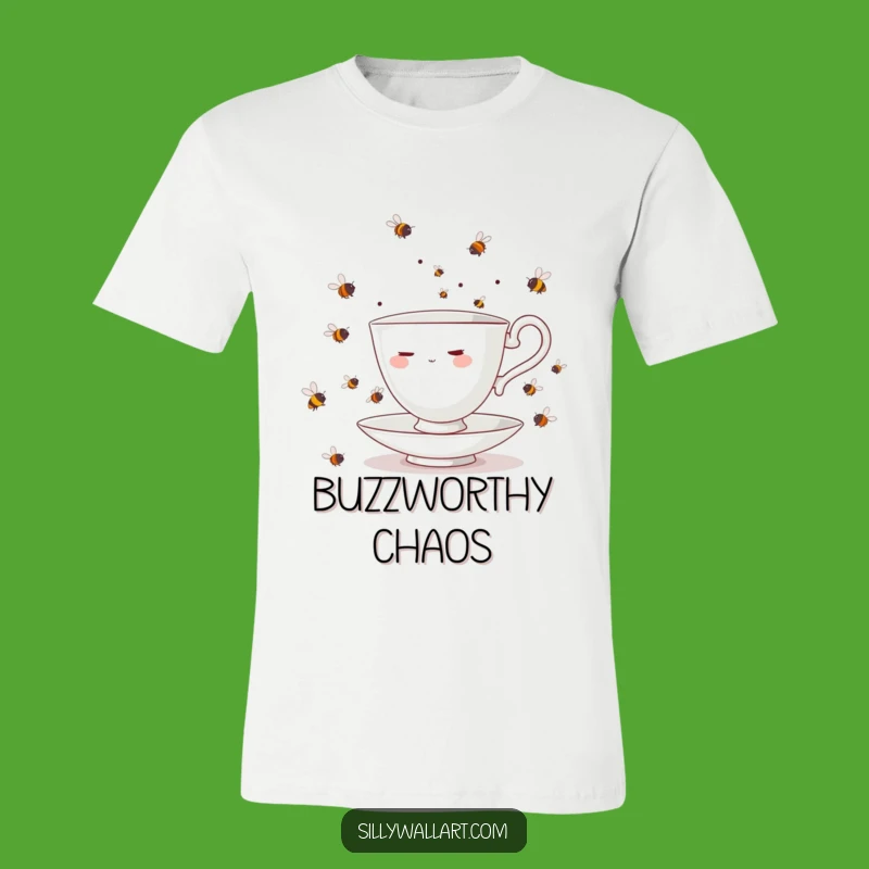Funny Teacup Bees T-Shirt - Hilarious Juggling Design for Chaotic & Comical Folks