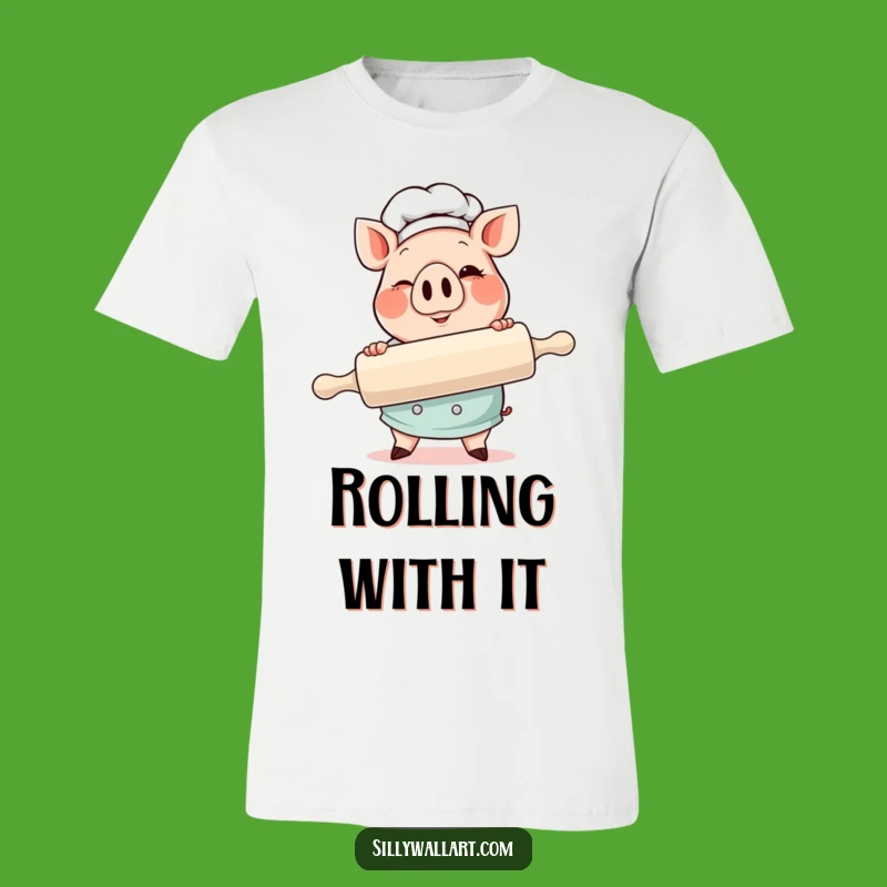 Funny Pig Chef T-Shirt: Winking Baker Design, Perfect Chef Gift!