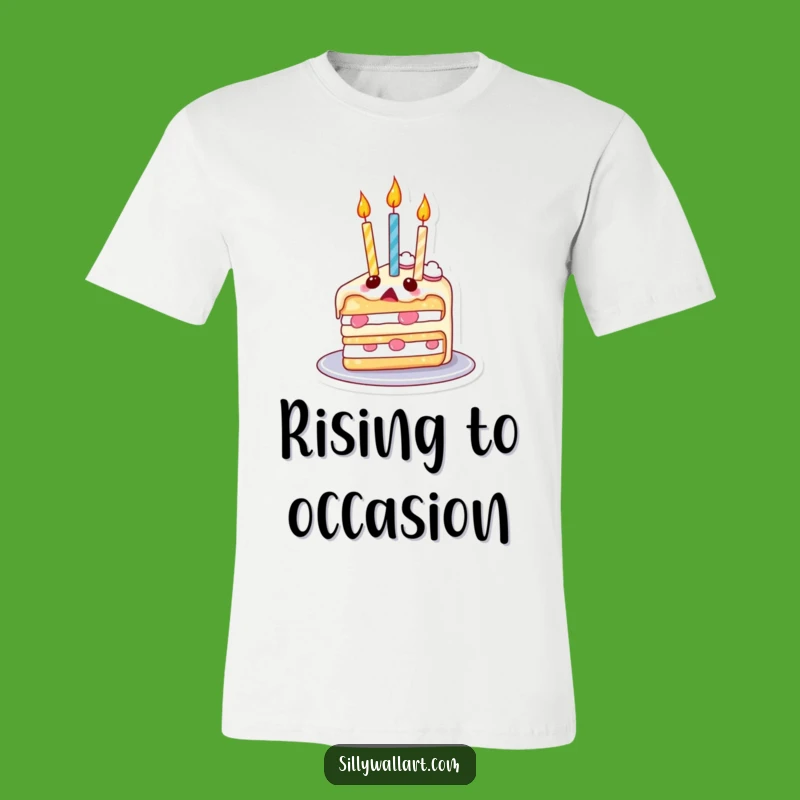 Funny Surprised Cake Candles Balloon T-Shirt - Sweet Surreal Humor