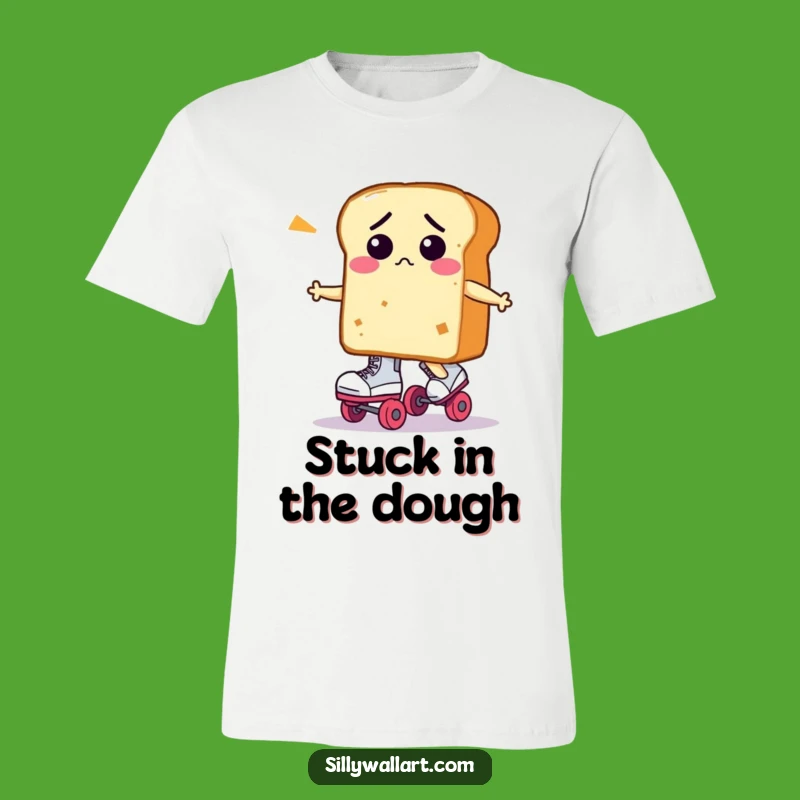 Funny Bread Roller Skates T-Shirt - Hilarious Attempt for Comical Comfort