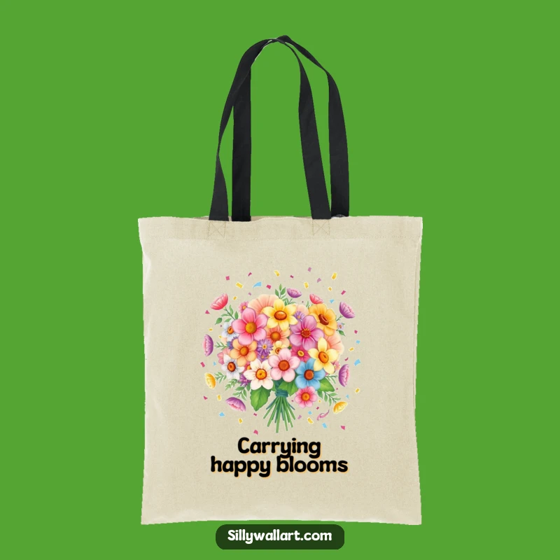 Funny Flower Confetti Tote Bag - Carry Your Celebratory Style